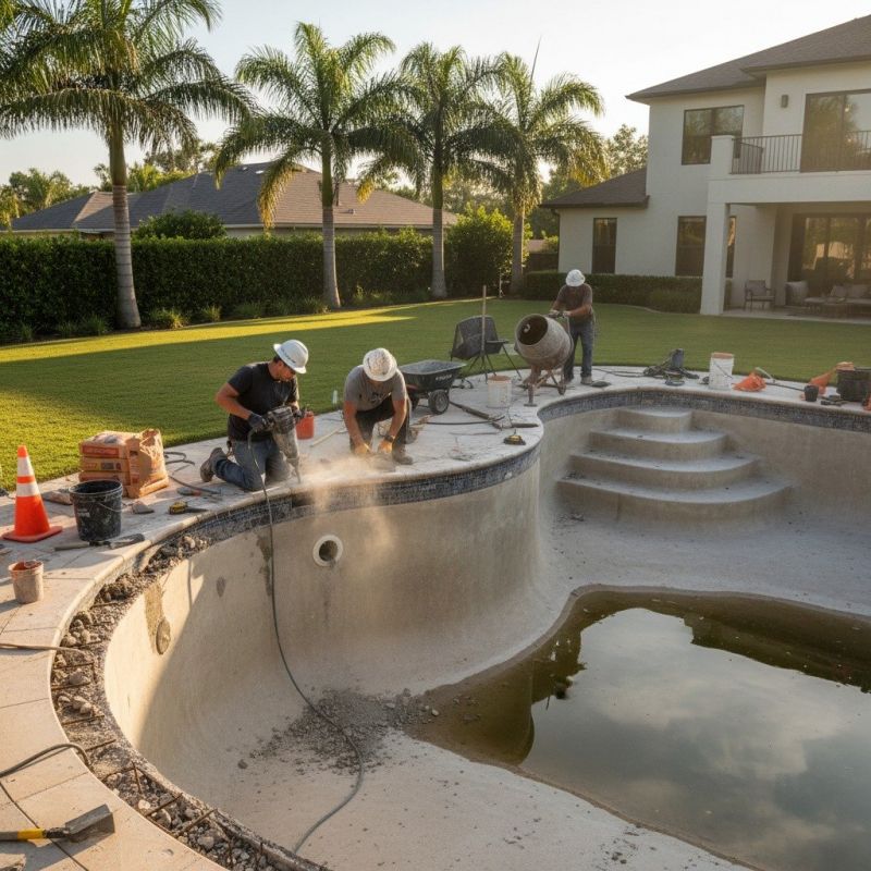 Pool Area Concreting
